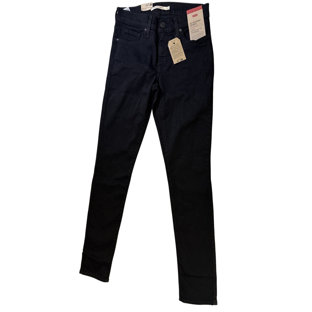 Levis 311 Shaping Skinny Jeans Womens 24 Black Mid Rise Denim Pants